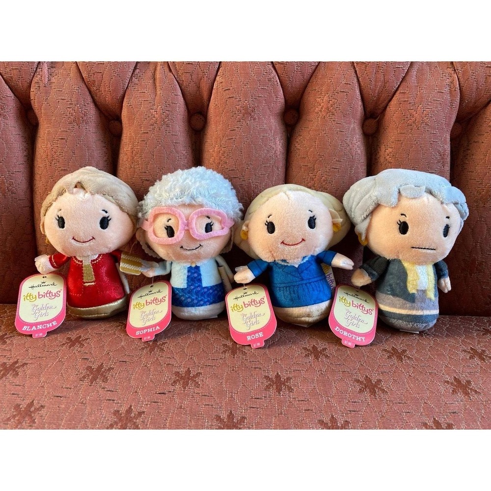 Hallmark Itty Bittys Golden Girls Plush Toy 4 Dolls Dorothy Blanche Sophia Rose